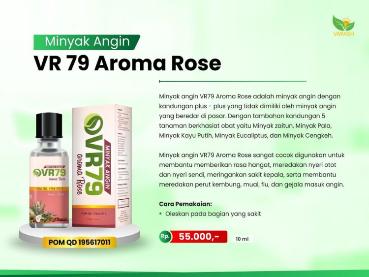 Minyak Angin VR79 Aroma Rose